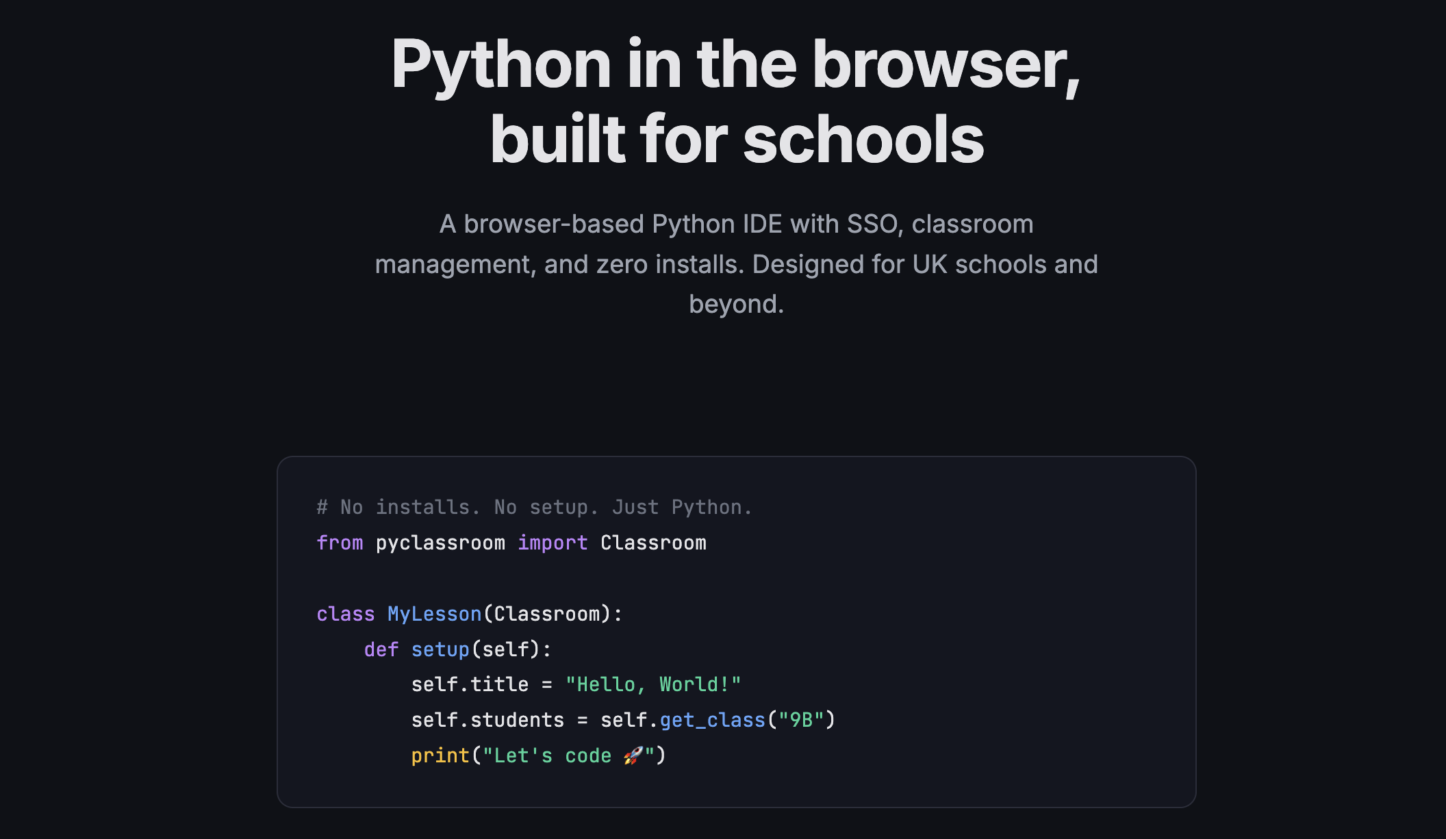 pyClassroom IDE
